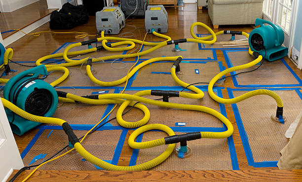 Professional Storm Water Damage Restoration technician working in Bedford, OH